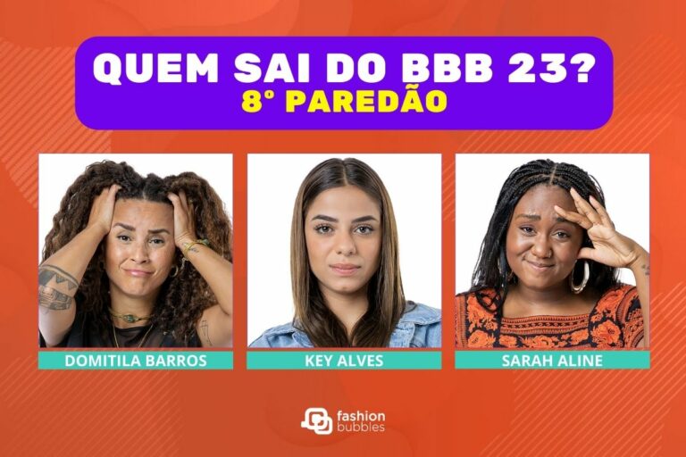 Montagem com as emparedadas Domitila Barros, Key Alves e Sarah Aline para ilustrar a enquete BBB 23