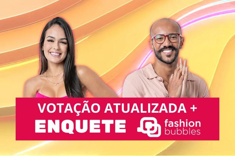 Montagem com fotos dos participantes do 17º Paredão para a Enquete Fashion Bubbles BBB 23: Larissa Santos e Ricardo Alface