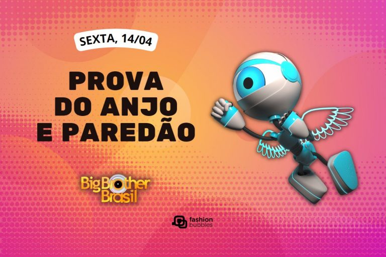 fundo rosa e laranja com imagem do robô e que horas começa o BBB 23 hoje, 14/04
