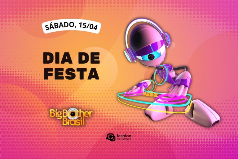 fundo rosa e laranja com imagem do robô e que horas começa o BBB 23 hoje, 15/04