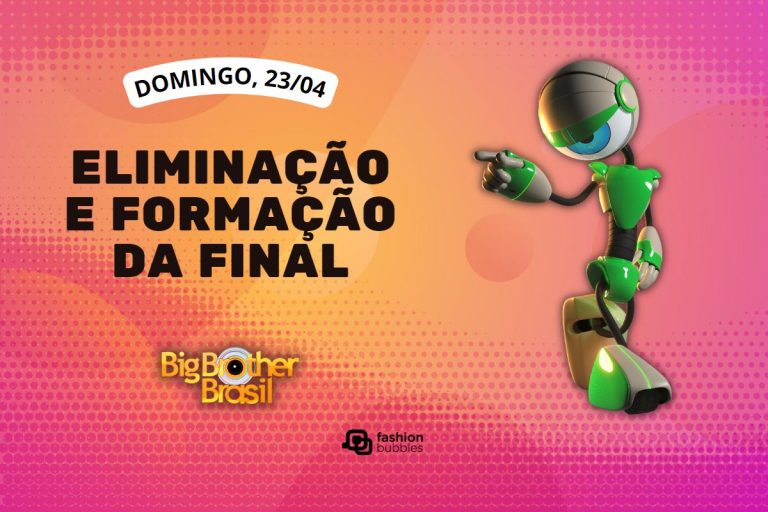 fundo rosa e laranja com imagem do robô e que horas começa o BBB 23 hoje, 23/04