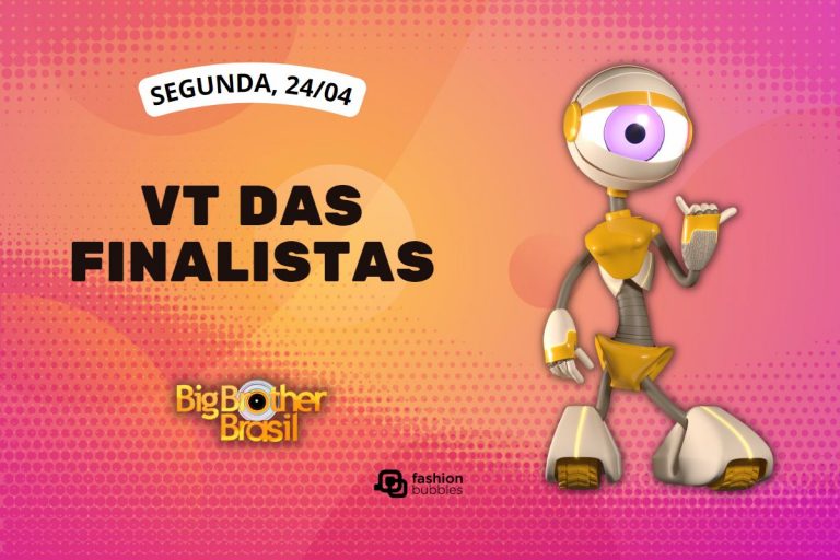 fundo rosa e laranja com imagem do robô e que horas começa o BBB 23 hoje, 24/04