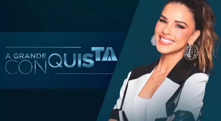 Logo A Grande Conquista com a imagem da Mariana Rios