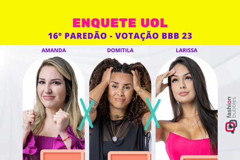 Montagem para enquete UOL 16º Paredão