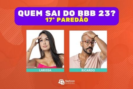 Enquete BBB 23 + Votação Gshow: Larissa ou Ricardo Alface, quem sai no 17º Paredão e quem fica no Top 4?