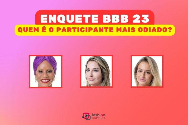 Montagem de Enquete com os participantes do BBB 23.