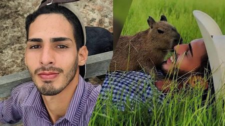 A capivara e o influencer.
