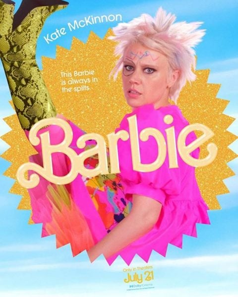 Cartaz do filme Barbie com Kate McKinnon