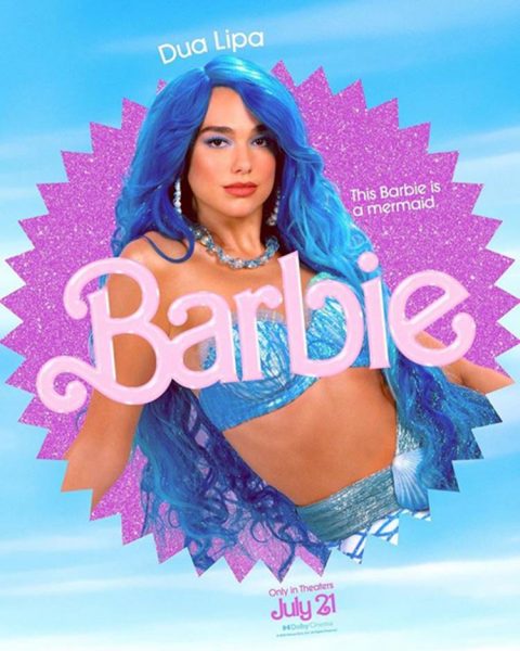 Cartaz do filme Barbie com a Barbie de Dua Lipa.