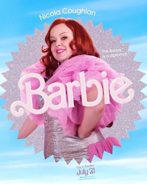 Cartaz do filme Barbie com a Babrie de Nicola Coughian