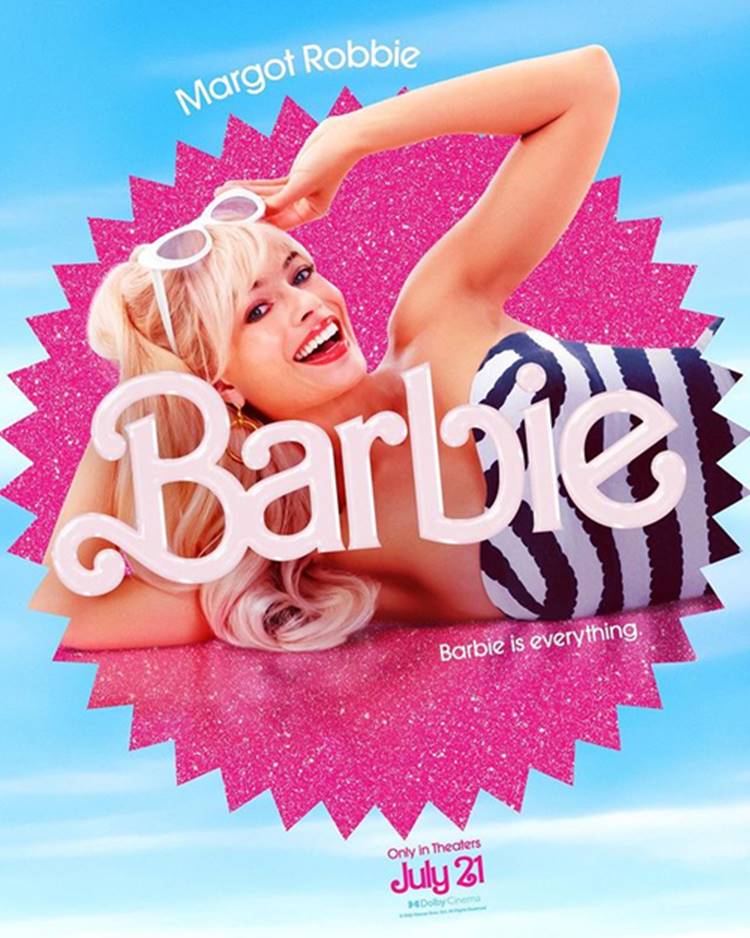 Cartaz do filme Barbie com Margot Robbie.