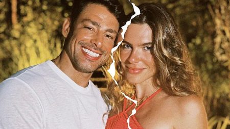 Cauã Reymond e Mariana Goldfarb separados.