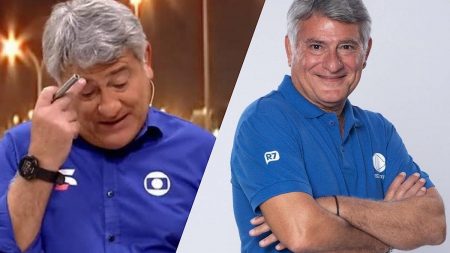 Cleber Machado na Globo e na Record TV.