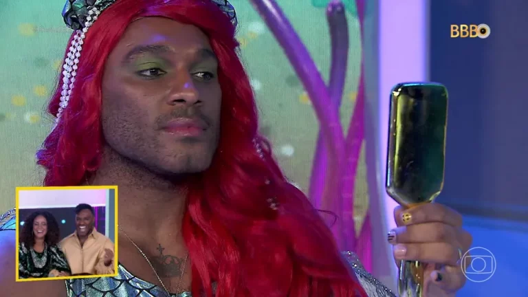Fred Nicácio de Pequena Sereia na Final do BBB 23