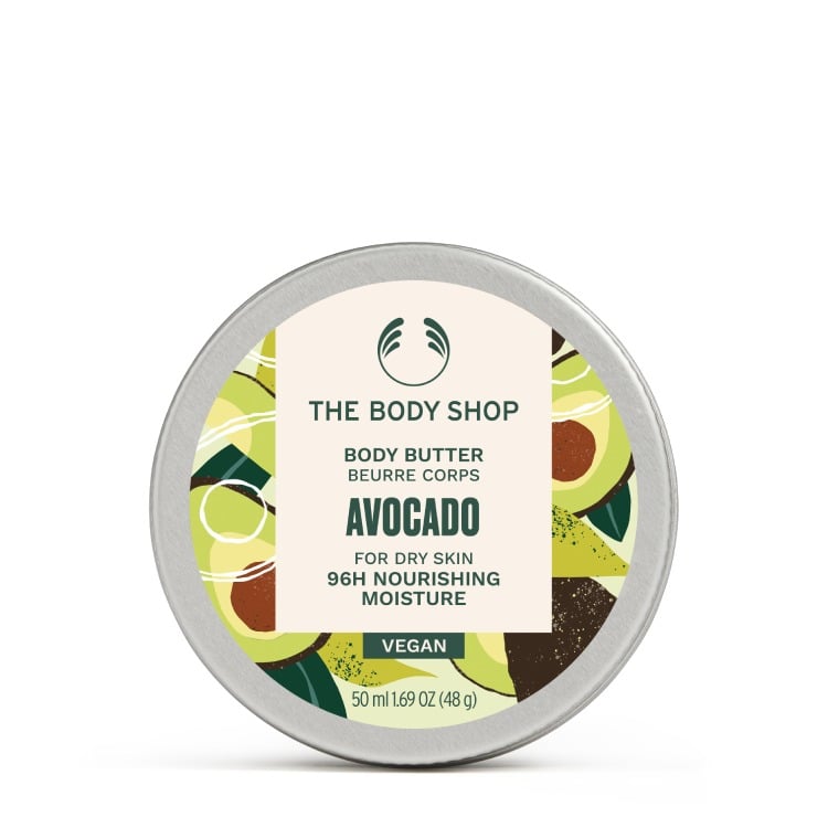 manteiga corporal da the body shop, linha avocado