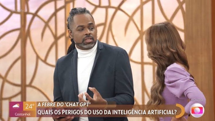 Patrícia Poeta e Manoel Soares no Encontro com a Globo.