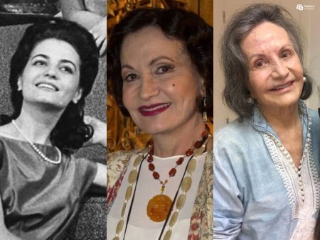 Montagem com 3 fotos de Rosamaria Murtinho, durante sua vida de atriz.