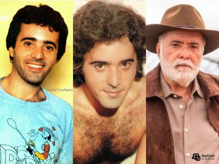 Montagem com 3 fotos de Tony Ramos durante sua vida.