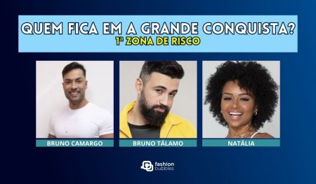 Enquete A Grande Conquista + Votação R7: Bruno Camargo, Bruno Tálamo ou Natália Deodato, quem fica na 1ª Zona de Risco? E quem sai?
