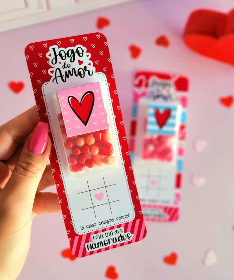 Card Jogo do Amor com Tic Tac para Dia dos Namoraos