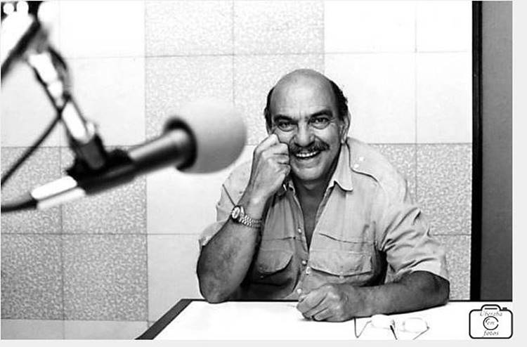 Lima Duarte, radialista, foto em preto e branco dele jovem.