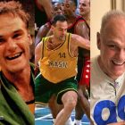 Montagem com 3 fotos do ex-jogador de basquete Oscar Schmidt durante sua vida