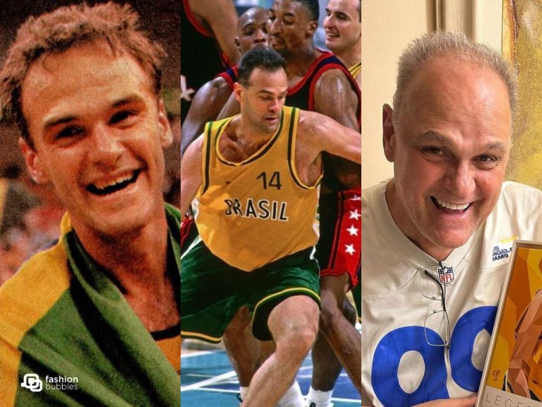 Montagem com 3 fotos do ex-jogador de basquete Oscar Schmidt durante sua vida