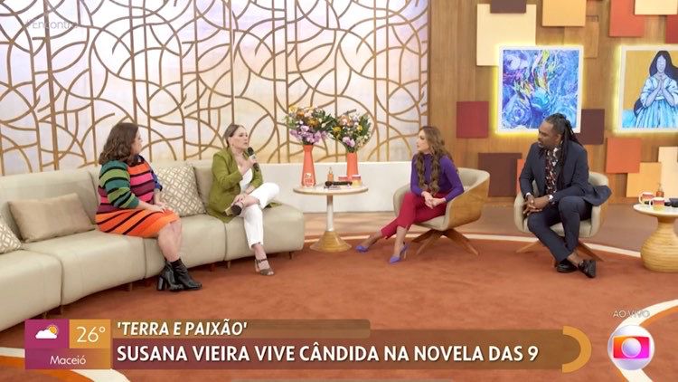 Encontro, Manoel Soares, Susana Vieira e Patrícia Poeta.