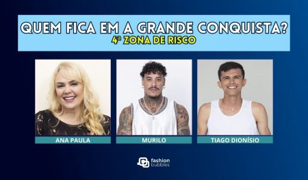 Enquete A Grande Conquista + Votação R7: Ana Paula, Murilo ou Tiago, quem fica na 4ª Zona de Risco? E quem sai?