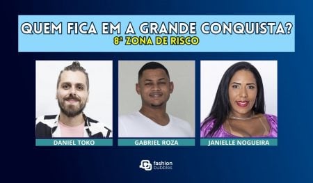 Enquete A Grande Conquista + Votação R7: Daniel Toko, Gabriel Roza ou Janielle Nogueira, quem fica na 8ª Zona de Risco? E quem sai?