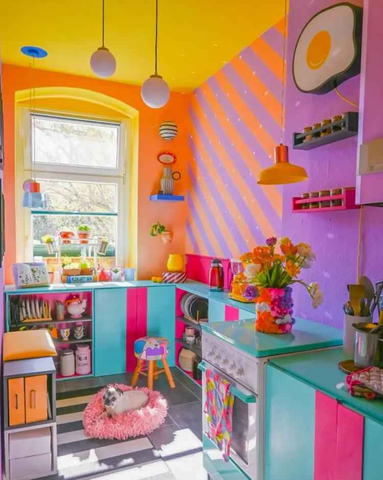 foto de cozinha colorida