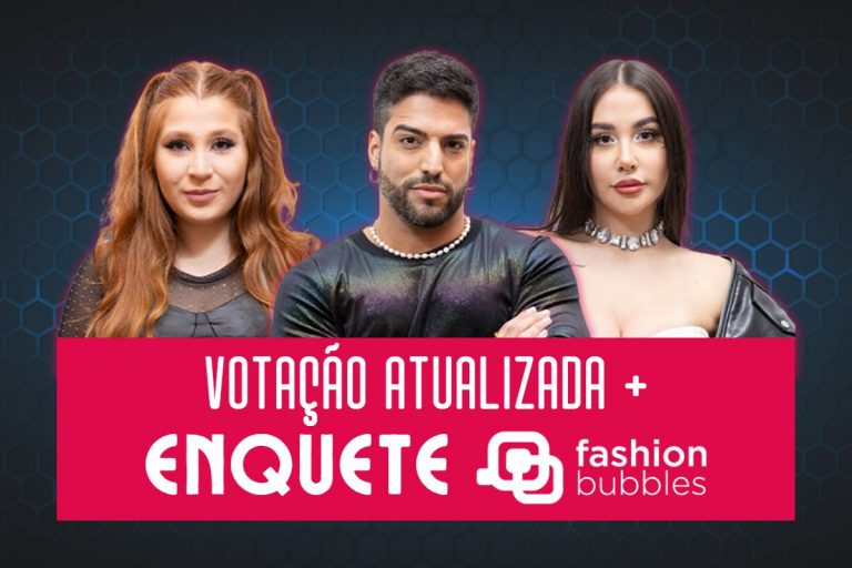 montagem com foto de Giulia Garcia, Ricardo Villardo e Victoria Macan, participantes da Enquete Fashion Bubbles A Grande Conquista 9ª Zona de Risco