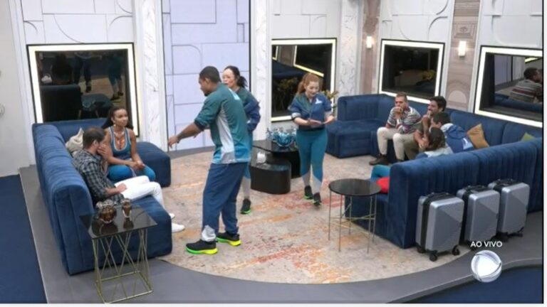 Sala da Mansão de A Grande Conquista na última semana do reality show da Record TV