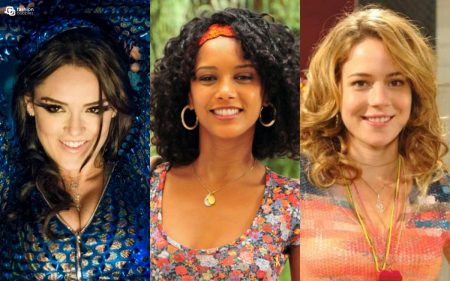 Montagem com foto das atrizes Isabelle Drummond, Taís Araújo e Leandra Leal