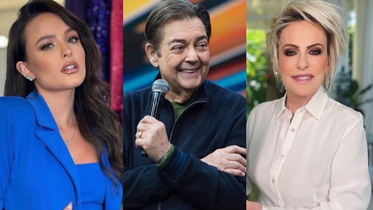 Faustão, Ana Maria Braga e Larissa Manoela.