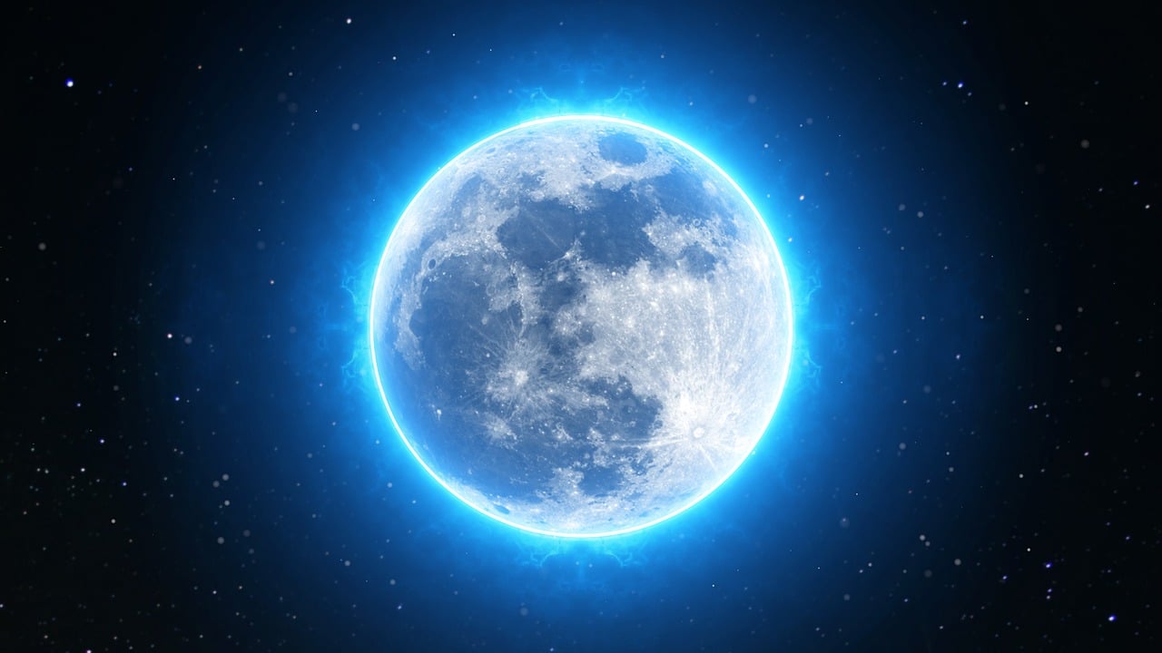imagem de uma Lua Azul