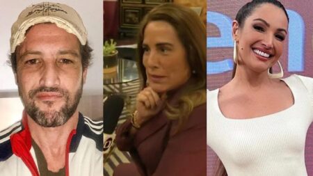 Gloria Pires, Alexandre Slaviero e Patrícia Poeta.