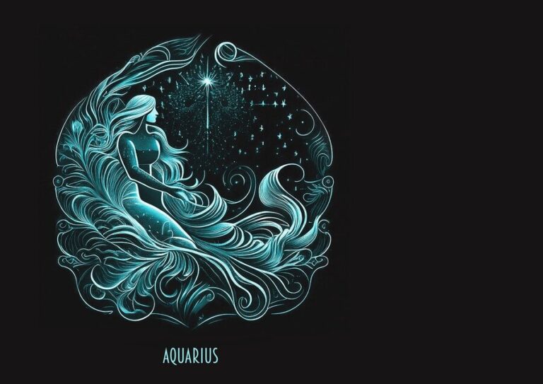ilustração de uma mulher representando o signo de aquário
