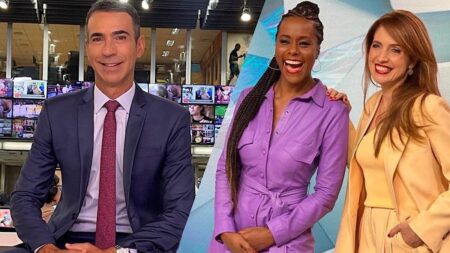 Cesar Tralli, Maju Coutinho e Poliana Abritta.
