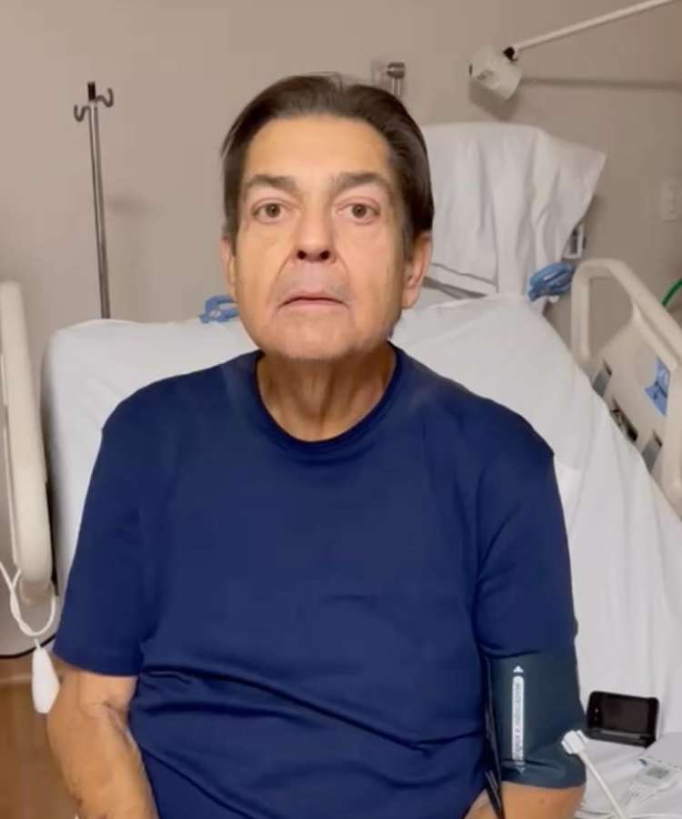 Faustão hoje, vídeo no hospital, anunciando sobre sua saúde