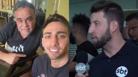 Eros Prado e jogador Mosquito do Corinthians.