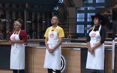 Foto de Gizele, Emanuel e Dielen do MastrChef Brasil