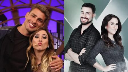 Tatá Werneck, Cauã Reymond e Marcelo Tas.