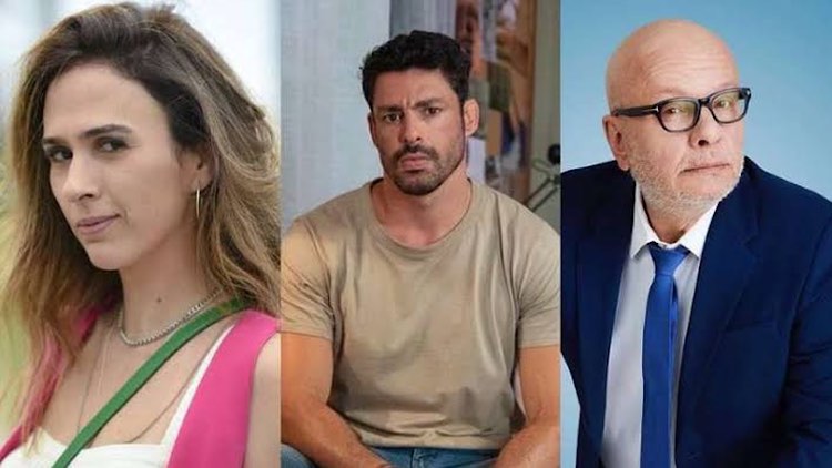 Tatá Werneck, Cauã Reymond e Marcelo Tas.