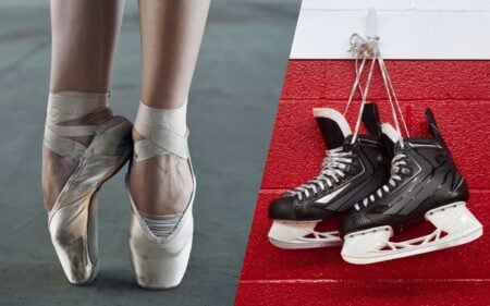 Ballet e hockey no gelo: a dança silenciosa da graça e agilidade no esporte