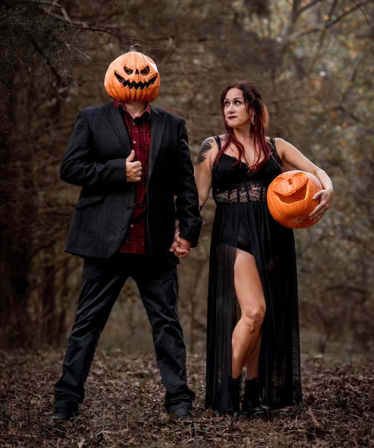 Fantasia de casal para o Halloween: Sr. e Sra. Abóbora