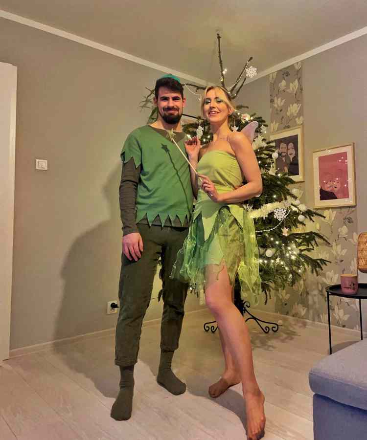 Fantasia de casal para o Halloween: Sininho e Peter Pan