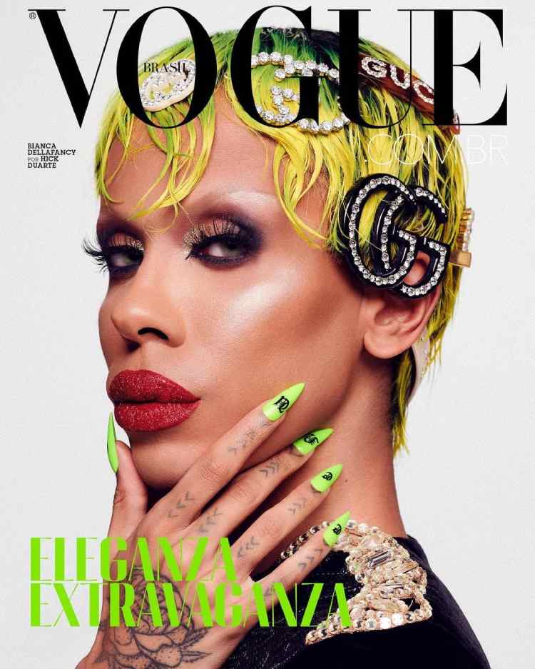 capa de revista Vogue com Bianca Dellafancy na capa