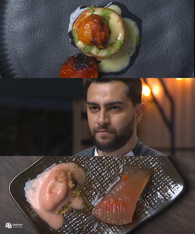 Print de episódio 2 do MasterChef Profissionais 2023: Tarek eliminado, pratos feitos com tomate 