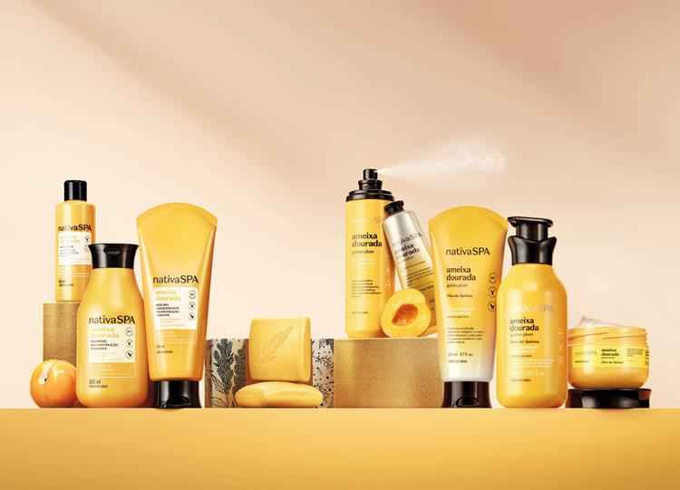 diversos produtos amarelos para pele